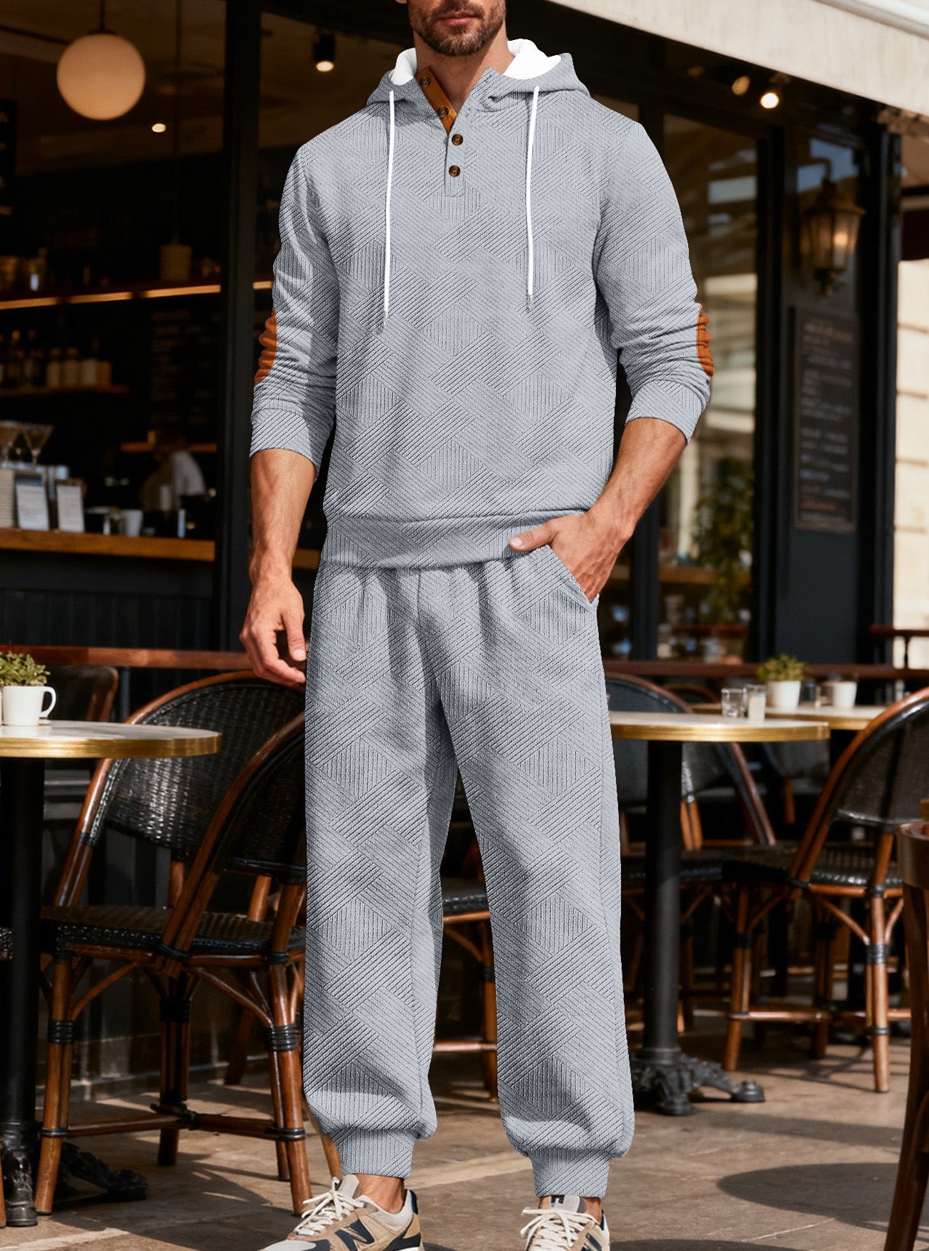 Textured Athletic Set: Comfortable and Stylish