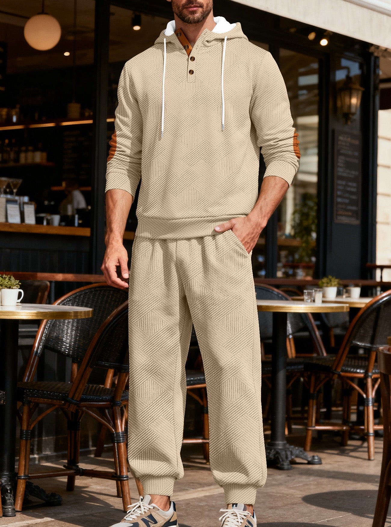 Textured Athletic Set: Comfortable and Stylish