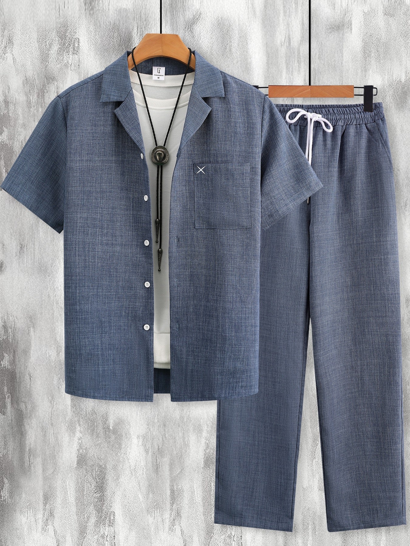 Harbor Linen-Texture Two-Piece Set