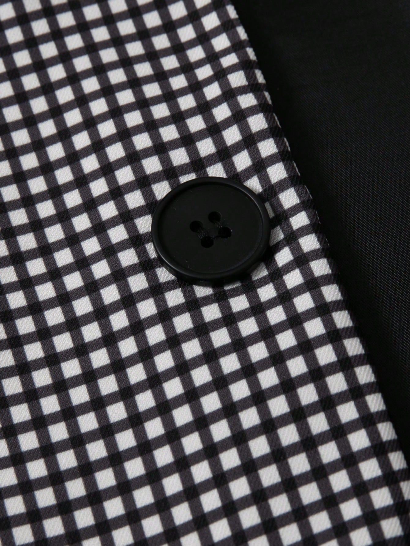 Lelmont Checkered Resort Blazer Set