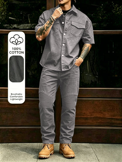 100% Cotton Utility Two-Piece Set