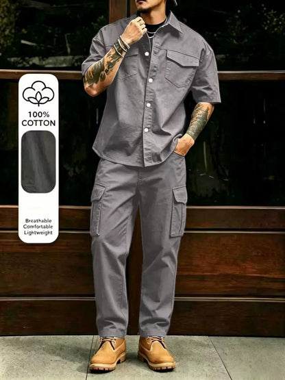 100% Cotton Utility Two-Piece Set