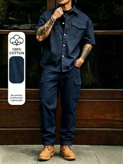 100% Cotton Utility Two-Piece Set