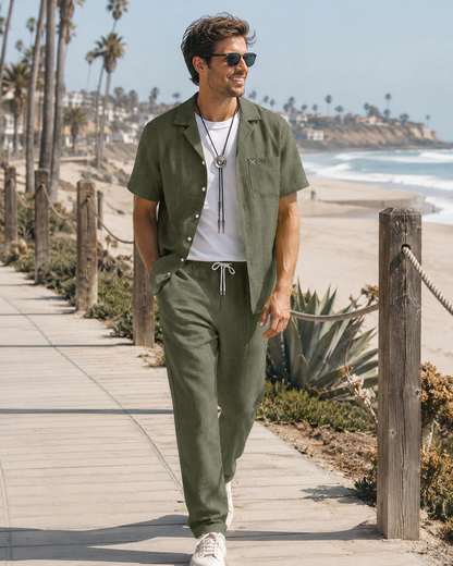 Harbor Linen-Texture Two-Piece Set