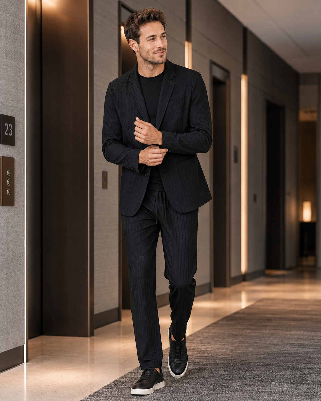 Monaco Textured Blazer Set