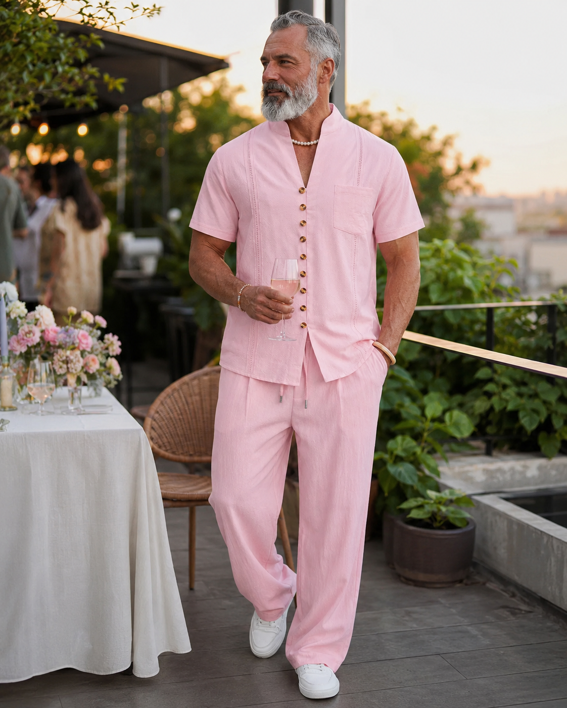 Capri Linen Resort Two-Piece Set