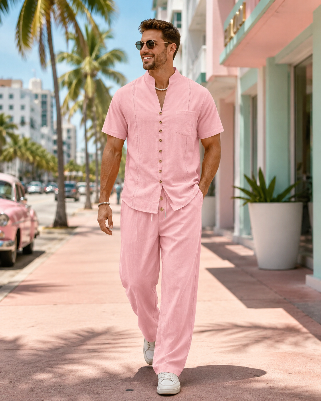 Capri Linen Resort Two-Piece Set