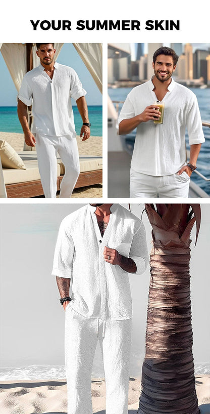 Linen-Texture Vacation Set